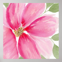 Magenta för vattenfärg - Bloom Poster