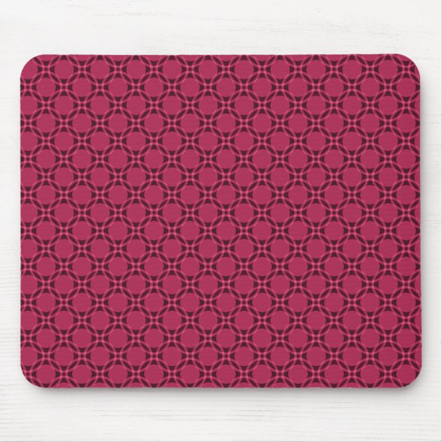 Magenta Funky Circles Mousepad Musmatta (Framsidan)