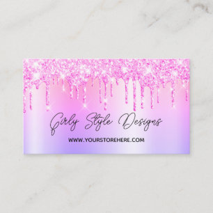 Magenta Glitter Drips Multi Ombre Webbutik Visitkort