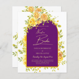 Magenta Gul ros Plum Lila Guld Bröllop