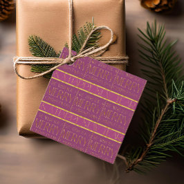Magenta Guld jul Mönster#35b ID1009 Gåvor Etiketter