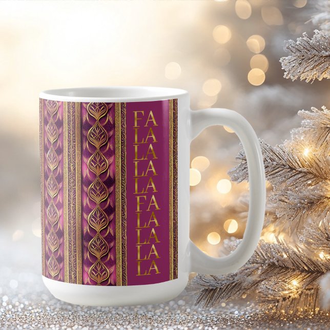 Magenta Guld julklapp La Mönster #27 ID1009 Kaffemugg (Skapare uppladdad)