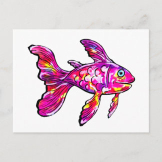 Magenta Guldfisk Vykort