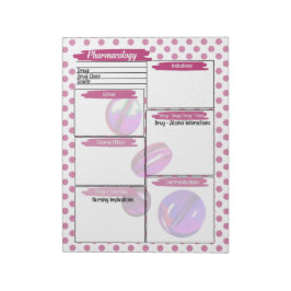 Magenta Healthcare Student Pharmacology Template Anteckningsblock