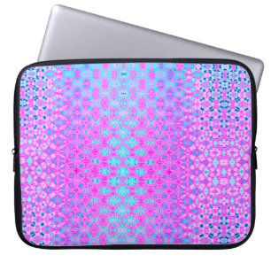 Magenta, Himmel-blått och marin geometri Laptop Fodral