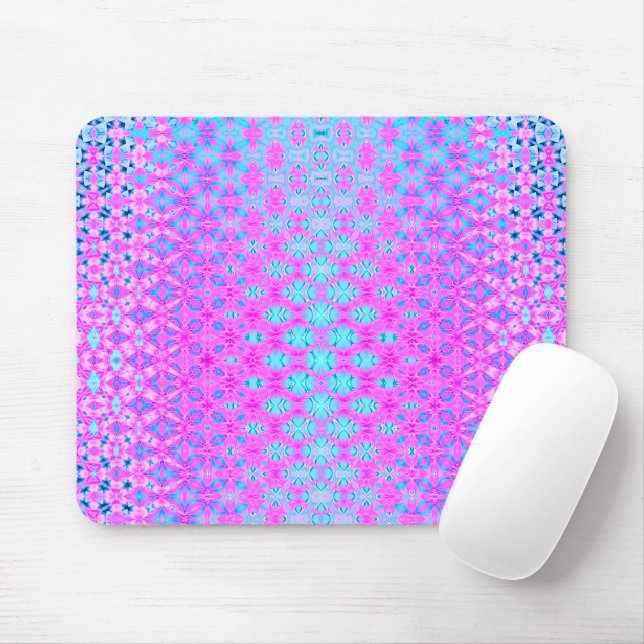 Magenta, Himmel-blått och marktäckande geometri Musmatta (Med mus)