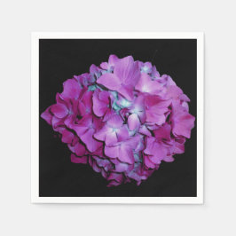 Magenta Hydrangeas Pappersservett
