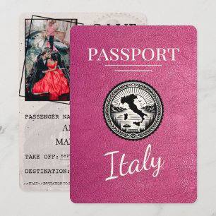 Magenta Italien Passport Spara Datumet