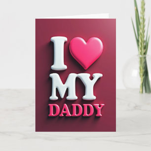 Magenta Jag älskar min pappa-kort Kort