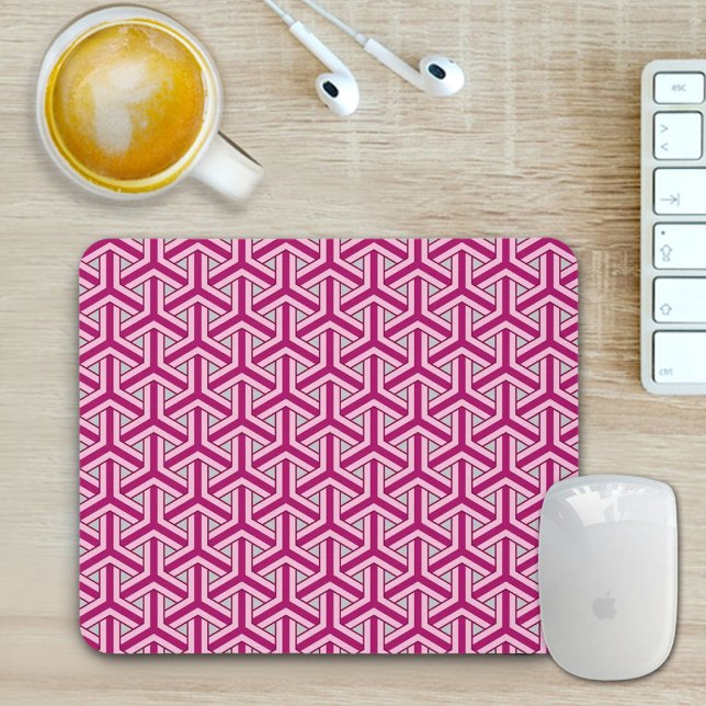 Magenta Japanese Pattern Mouse Pad Musmatta (Skapare uppladdad)