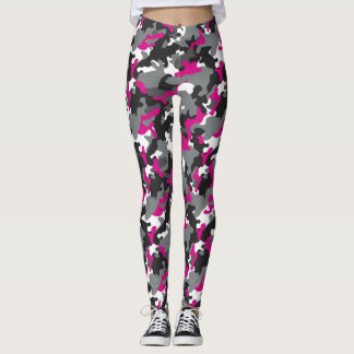 Magenta Kamouflageleggings Leggings