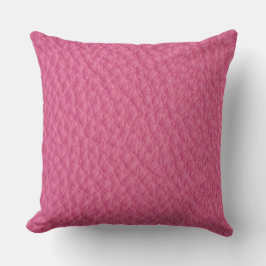 Magenta läderlook tryckt kudde