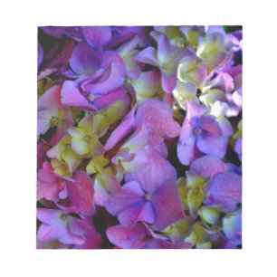 Magenta Lila blue gult Hydrangeas blommor Anteckningsblock