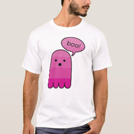 Magenta Lila Boo Ghost Halloween T Shirt