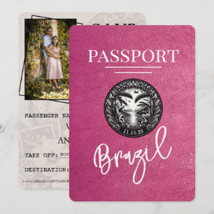 Magenta Lila Brasilien pass Spara datum Datumet