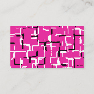 Magenta Lila Rosa Svart Vit Mönster Visitkort