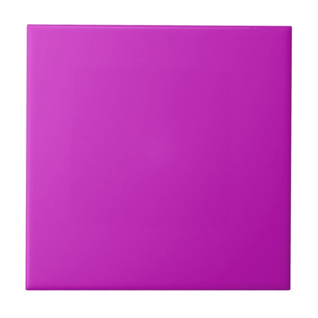 Magenta Lila Solid Färg Tile Kakelplatta (Framsidan)