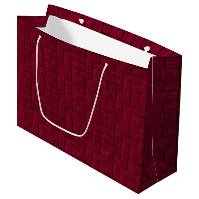 Magenta Lincoln Logs Gift Bag (Framsidan Vinklad)