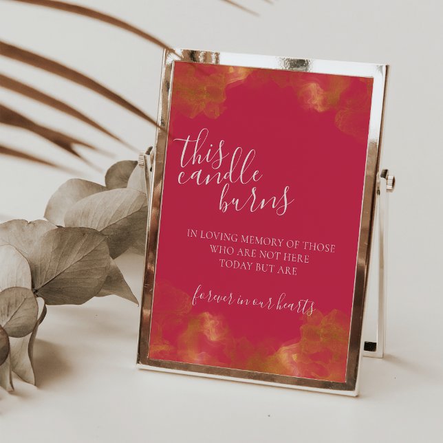 Magenta Ljusstake i minne av min kära skylt (Skapare uppladdad)