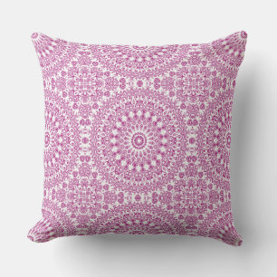 Magenta Mandala Geometriskt Mönster Kudde