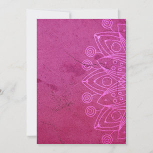 Magenta Mandala Zen Rustic Body Mind Spirit Inbjudningar