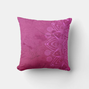 Magenta Mandala Zen Rustic Body Mind Spirit Kudde