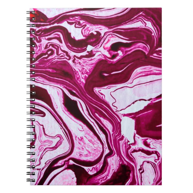 Magenta marmor struktur anteckningsbok (Framsidan)