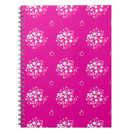 Magenta Minimal Dot Pattern Design Anteckningsbok