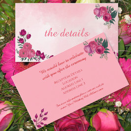 Magenta Modern Bröllop Tilläggskort