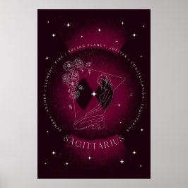 Magenta Mörk Sagittarius Poster Porträtt