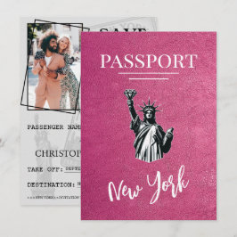 Magenta New York City Passport Spara datum Datumet