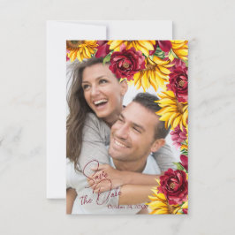 Magenta och Bröllop spara datum-kort för gyllene Spara Datumet