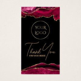 Magenta och guld agate paket visitkort