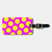 Magenta och Gult Polka dots på två sidor