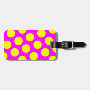 Magenta och Gult Polka dots på två sidor Bagagebricka