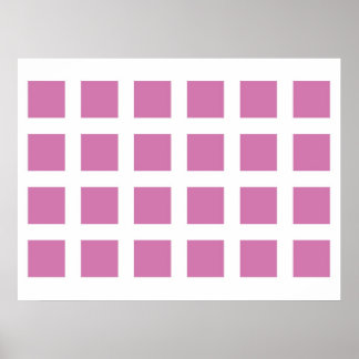 Magenta och vit för optisk försvinnande flyktpunk poster
