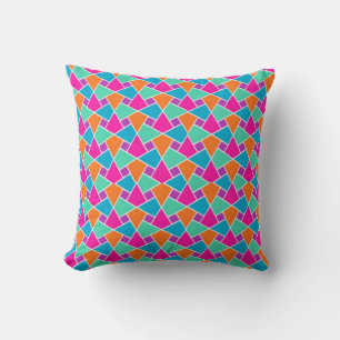 Magenta, Orangem Aqua, Turquise Islamic Mönster Kudde