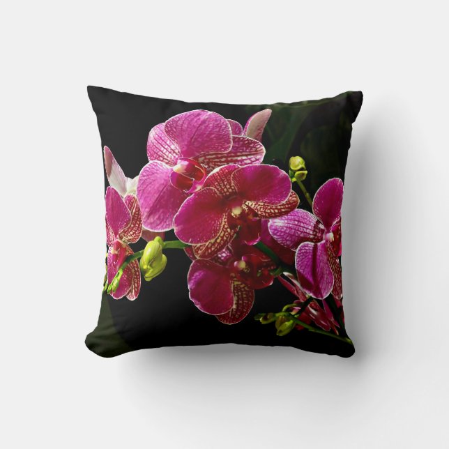 Magenta Orchids i Bloom Kudde (Framsida)
