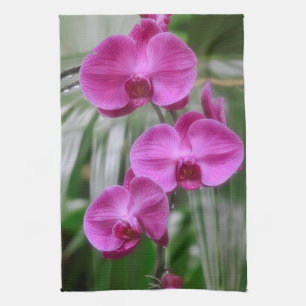 Magenta Orchids Kitchen Towel Kökshandduk