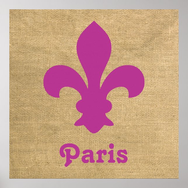 Magenta Parisian Moods Fleur de Lys Poster (Framsidan)