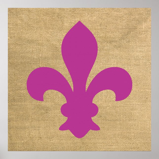 Magenta Parisian Moods Fleur de Lys Poster (Framsidan)
