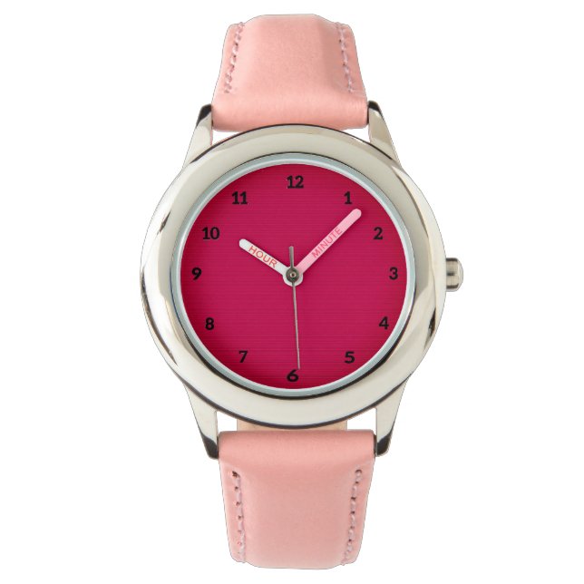 Magenta Patchwork eWatch Watch Watch Armbandsur (Framsida)