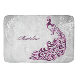Magenta Peacock Personlig Bath Mat Badrumsmatta