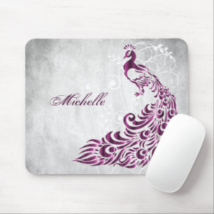 Magenta Peacock Personlig Mousepad Musmatta