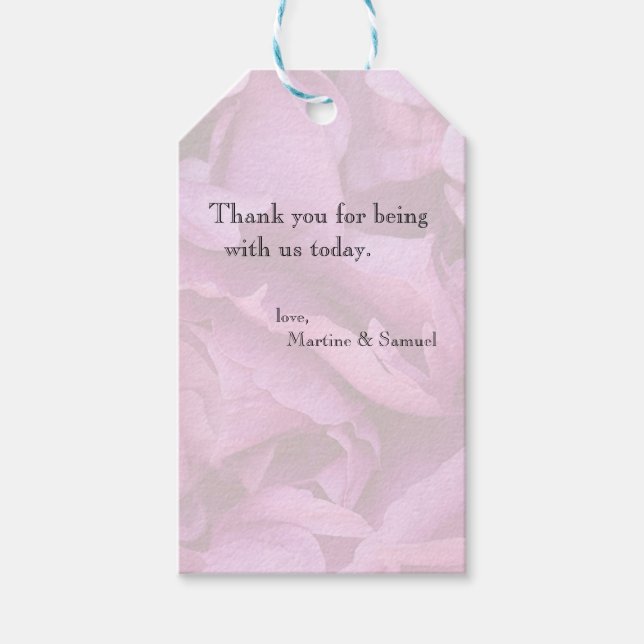 Magenta peony Closeup Gift Märkre Presentetikett (Framsidan)