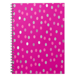 Magenta Polka dots Anteckningsbok