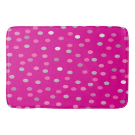 Magenta Polka dots Badrumsmatta
