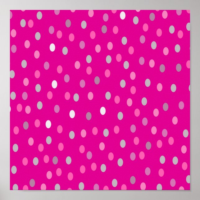 Magenta Polka dots Poster (Framsidan)