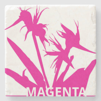 MAGENTA - Posavasos con Flor del paraíso en fucsia Stenunderlägg