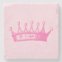 Magenta Princess Krona på Rosa Background